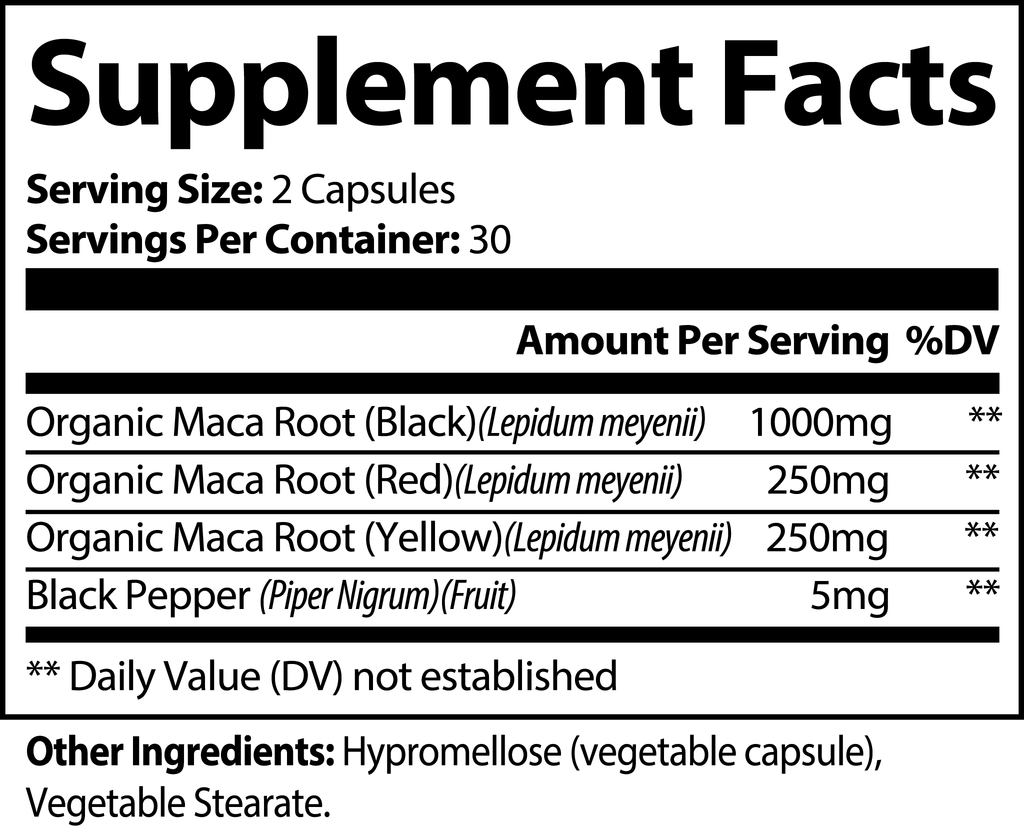 Maca Plus - Helps Boost Energy Levels, Supports Libido & hormonal balance